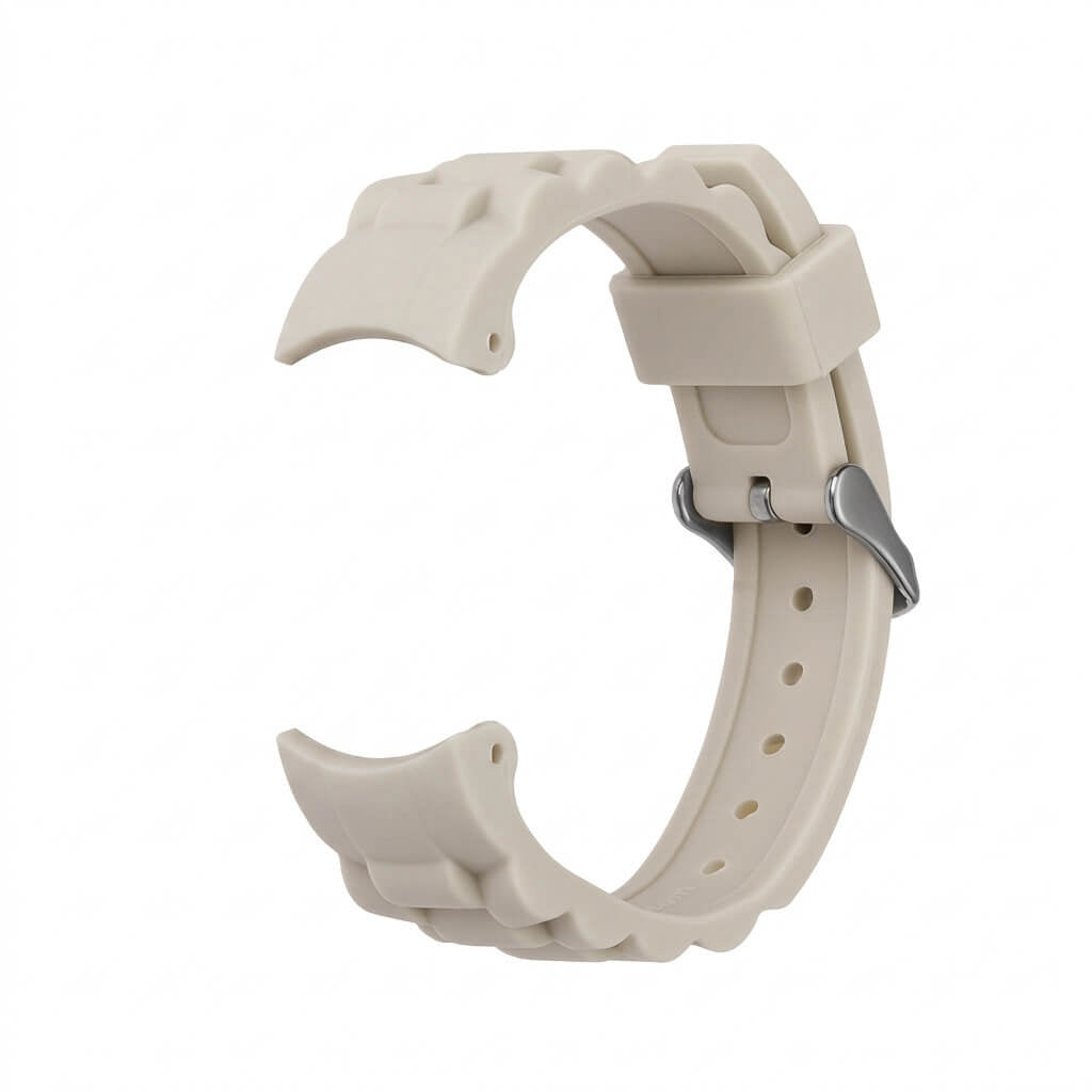 Bracelet de montre Ice-Watch silicone beige Creme Brulee 17 mm boucle argentée