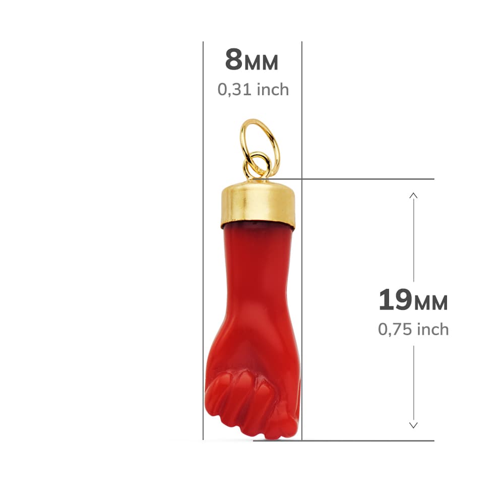 Rode Hand Amulet Hanger 18K 19X8 mm