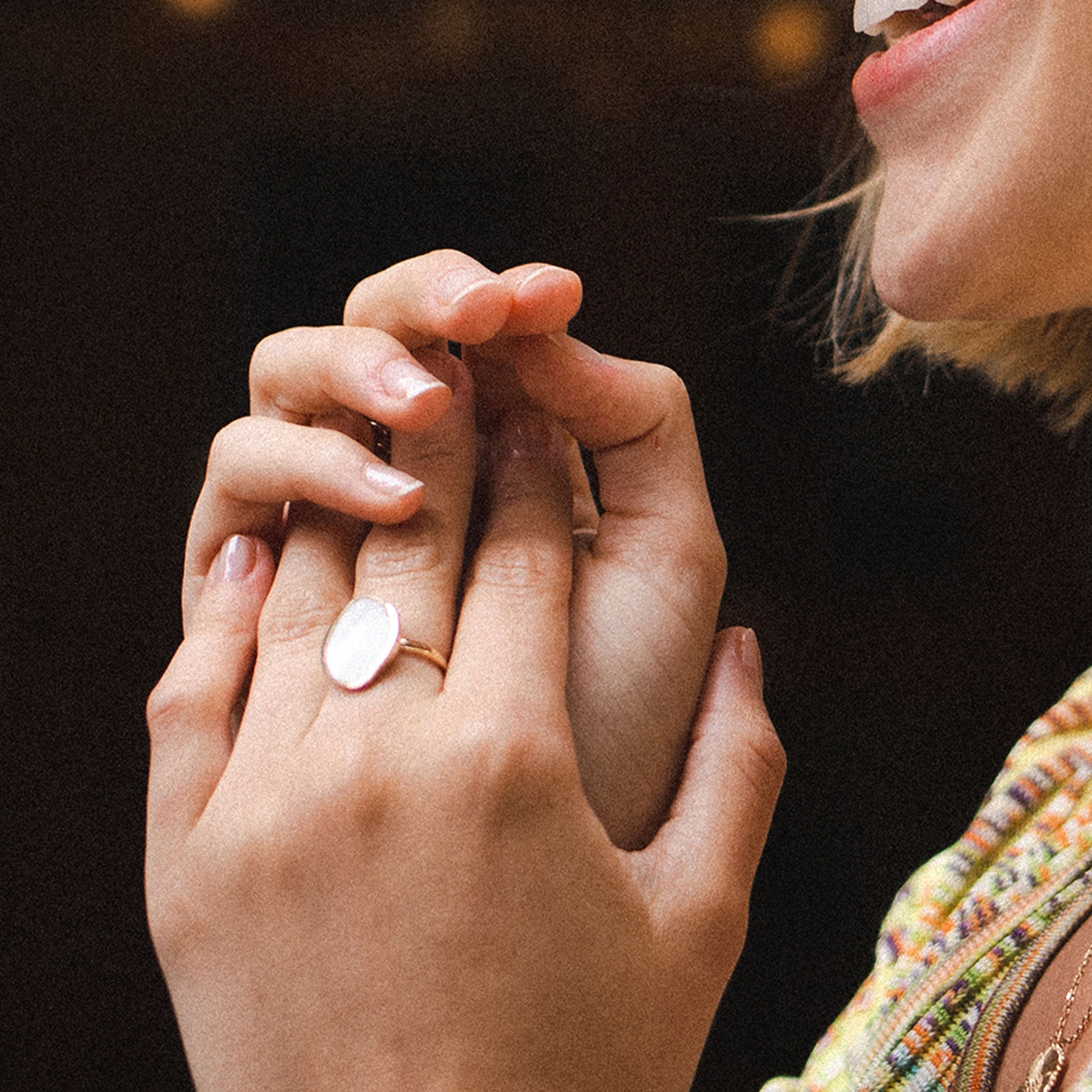 Bague Ana & Cha Elvire Nacre en plaqué or