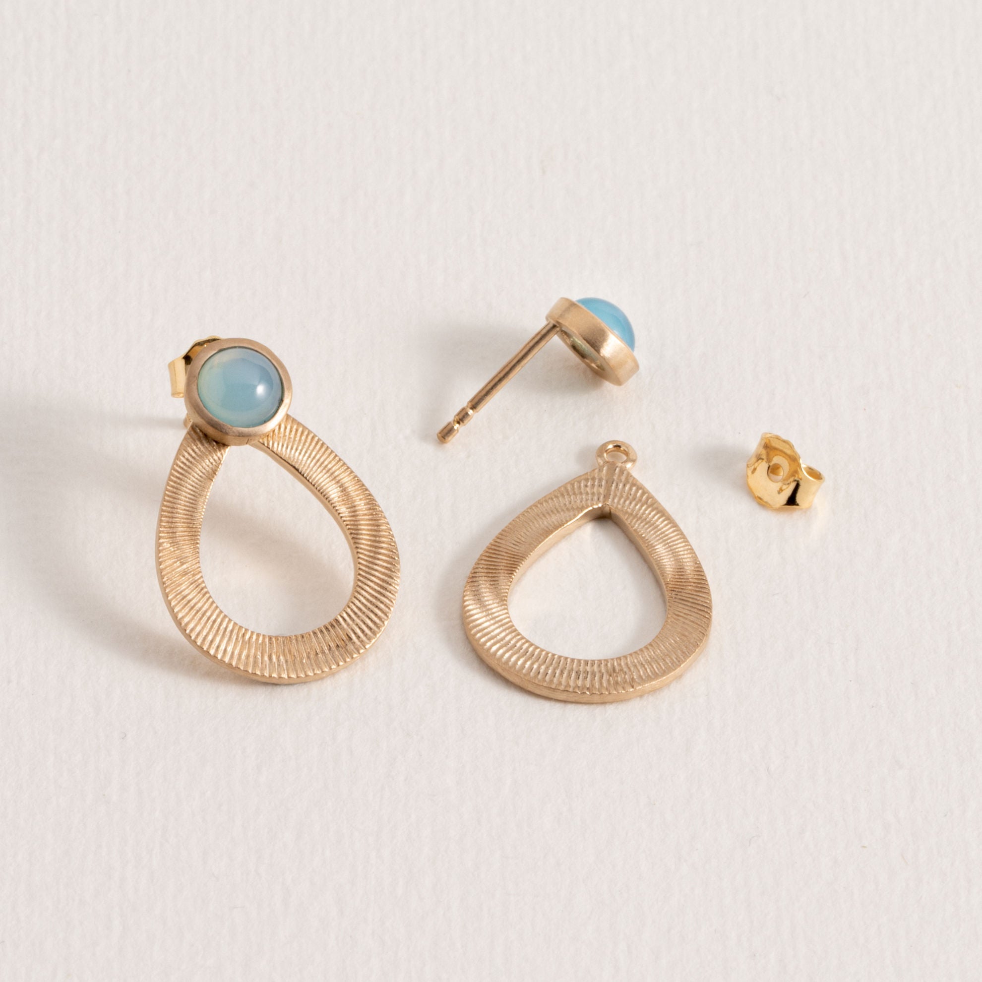 Célestine blue agate earrings - Gold Plated | Ana & Cha