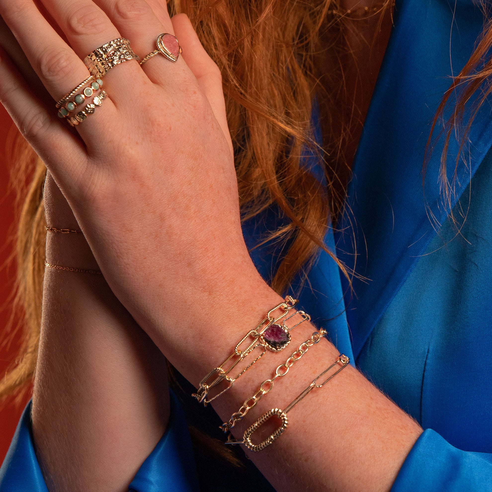Sofia schakelarmband - Verguld | Ana & Cha