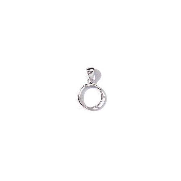 Pendentif cercle simple en argent 925 avec finition polie