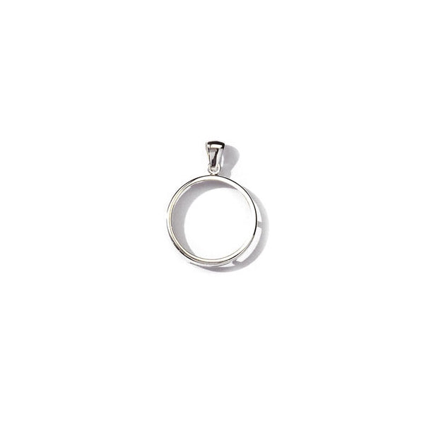 Pendentif mode cercle en argent 925 poli