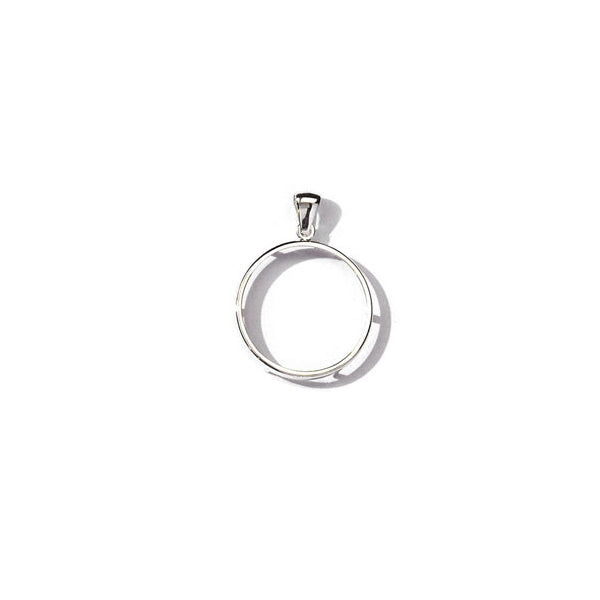 Pendentif pièce ajourée en argent 925