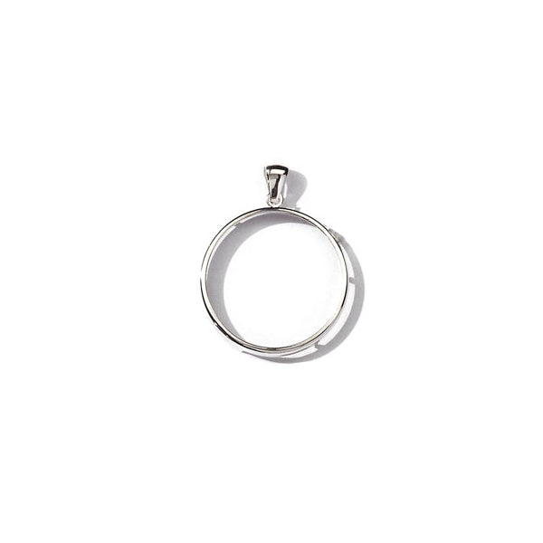 Pendentif porte pièce rond en argent 925