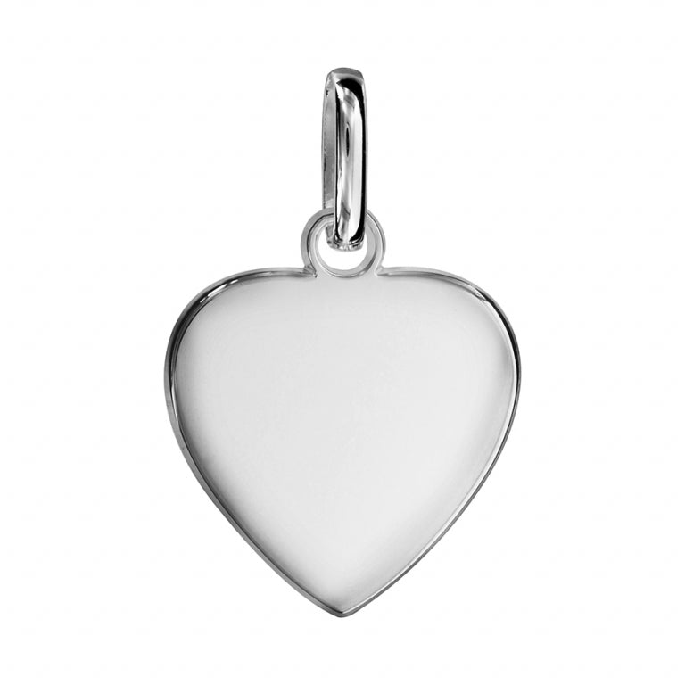 Pendentif à graver en forme de coeur en argent 925