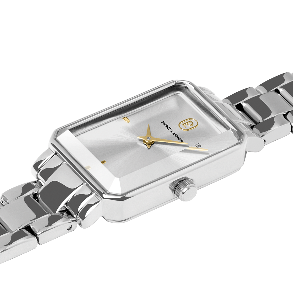 Montre femme Pierre Lannier ARIANE 005P621 – cadran argenté bracelet acier argenté – vue 2