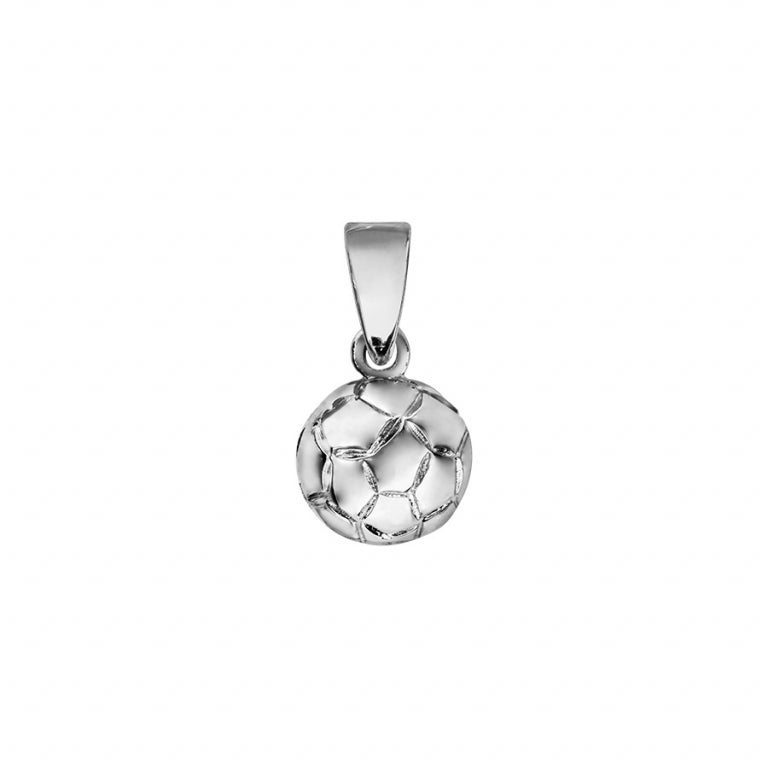 Pendentif ballon foot en argent 925 rhodié