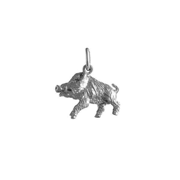 Pendentif petit sanglier en argent 925 rhodié