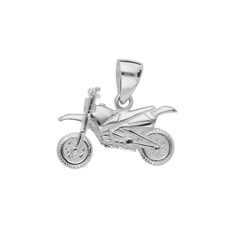 Pendentif mode moto cross en argent 925