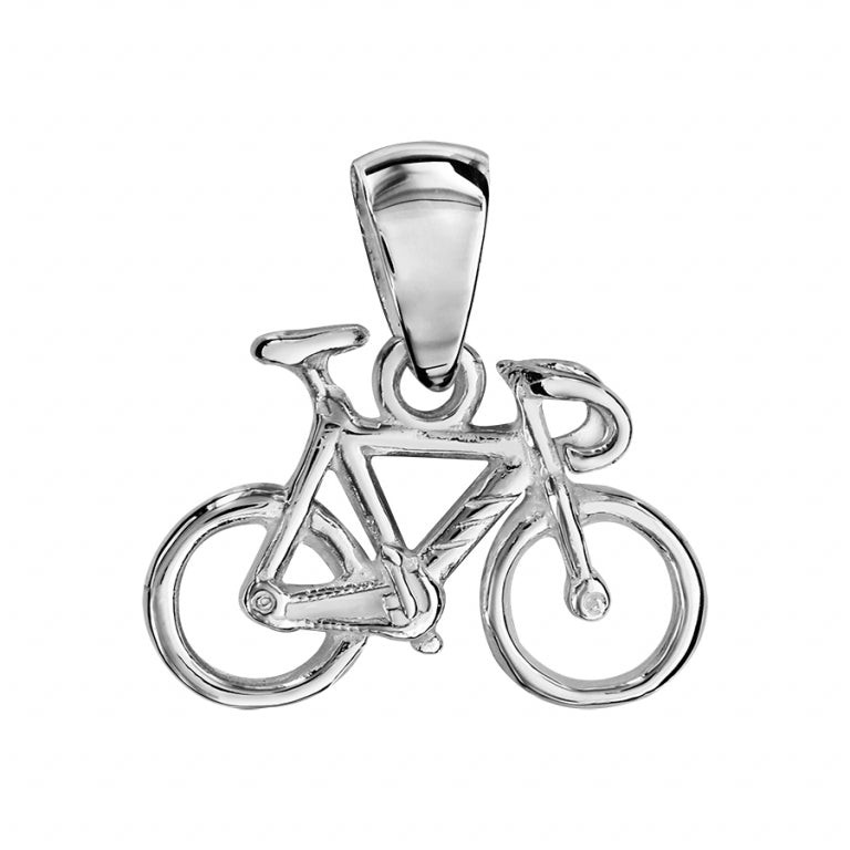 Pendentif mode vélo de course en argent 925