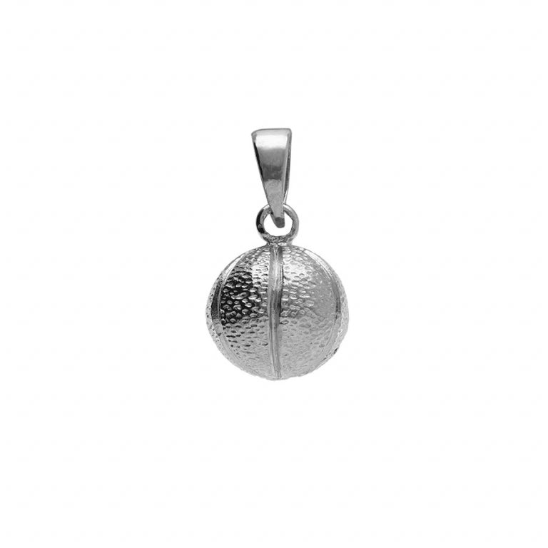 Pendentif ballon de basket en argent 925 rhodié