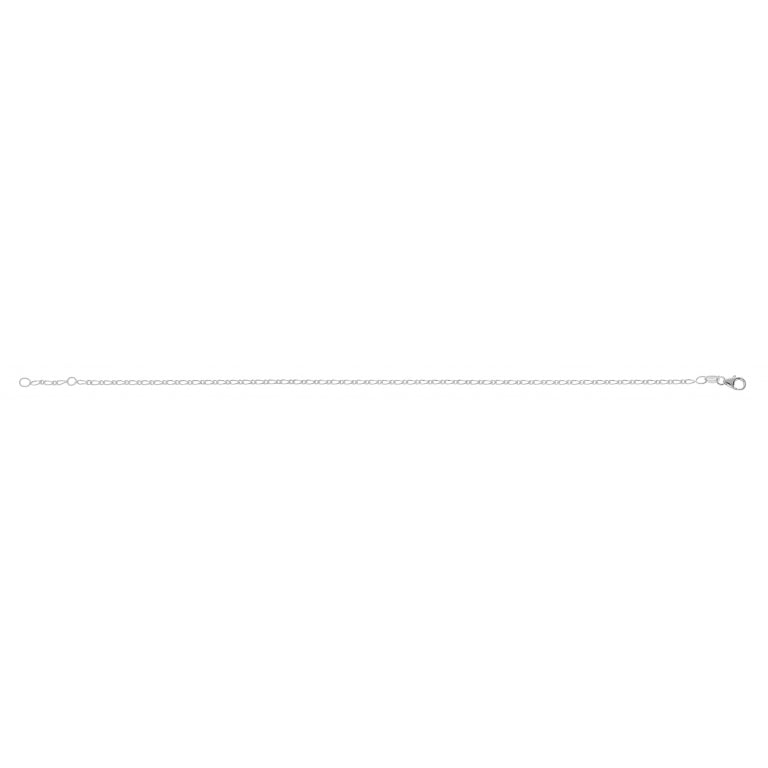 Verstellbares Fußkettchen aus rhodiniertem Silber 925 mit elegantem Design