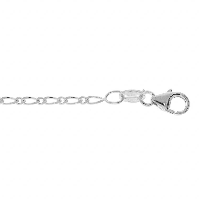 Feines Fußkettchen aus rhodiniertem 925er Silber mit Verschluss einstellbar