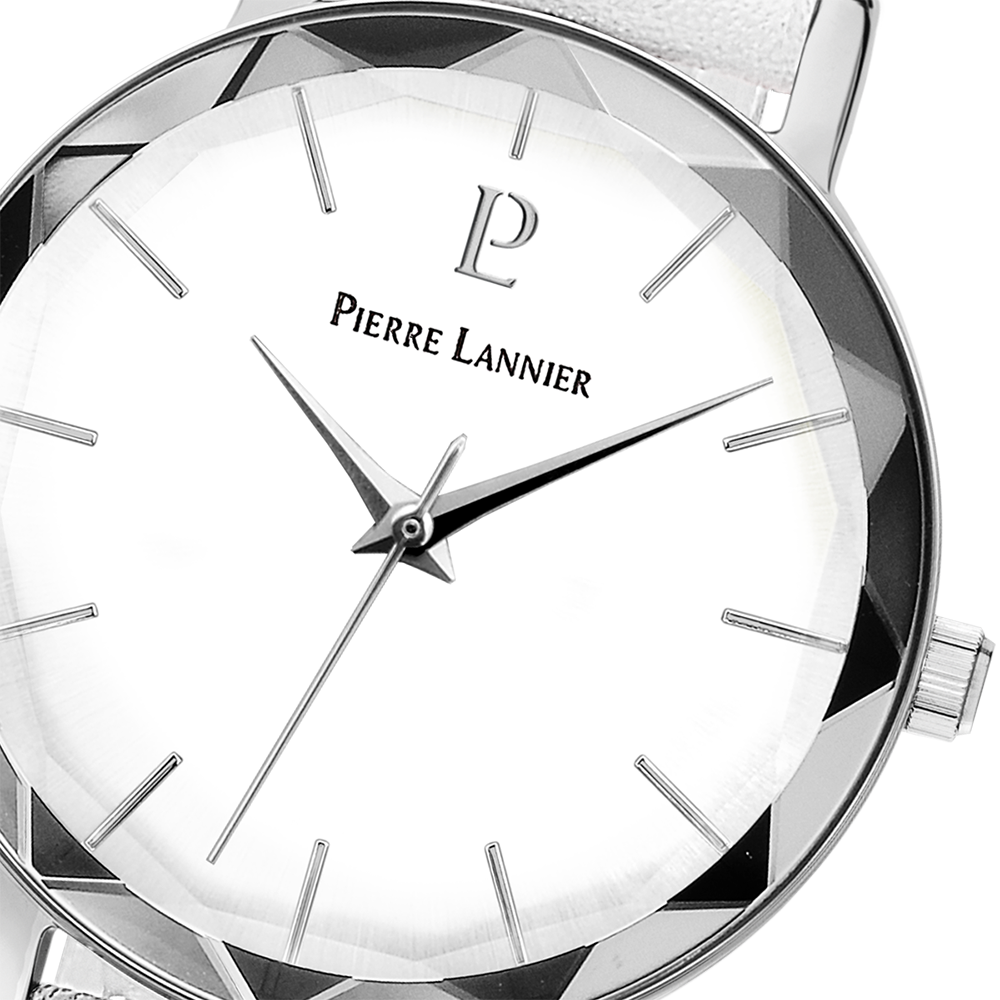 Multiples - Silver White Leather - Watch - Pierre Lannier