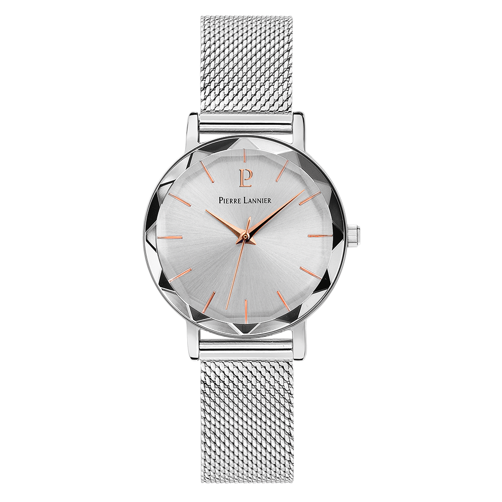 Montre femme Pierre Lannier MULTIPLES boîtier acier bracelet acier milanais argenté 009M628