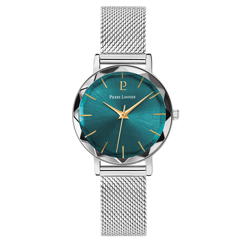 Montre femme Pierre Lannier MULTIPLES boîtier argenté bracelet acier milanais argenté 009M671