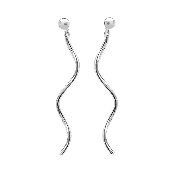 Boucles d’oreilles forme spirale en argent 925 rhodié