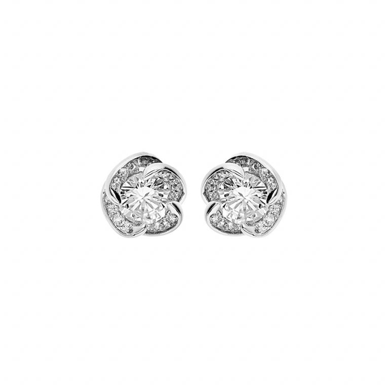Boucles D’Oreilles Fleur – Argent | Azuline