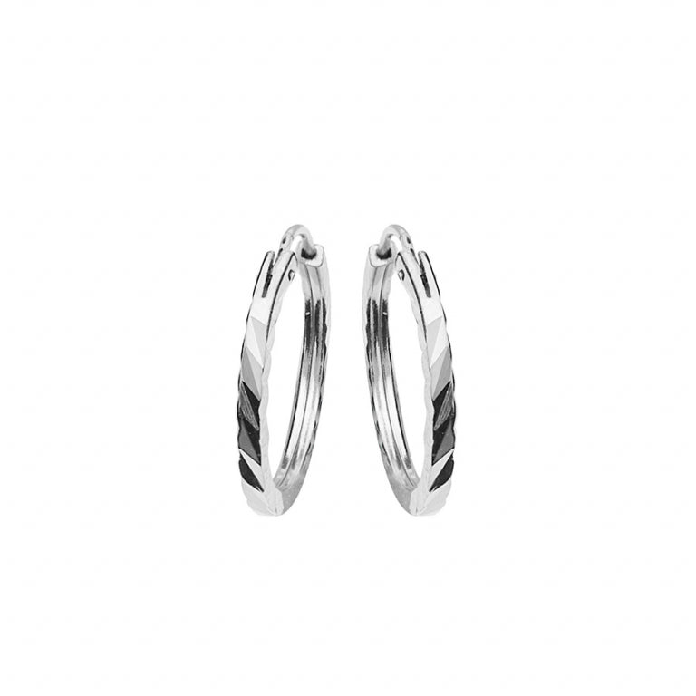 Träfärgade diamantbågeörhängen – Silver | Azulin