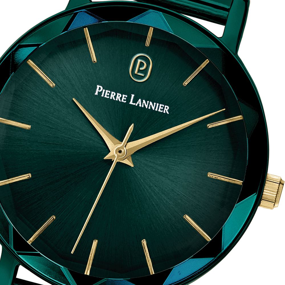 Montre femme Pierre Lannier MULTIPLES 010P877 – cadran vert bracelet milanais vert – vue 3