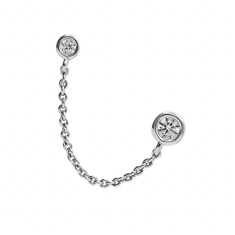 Chainette Örhängen – Silver | Azulin
