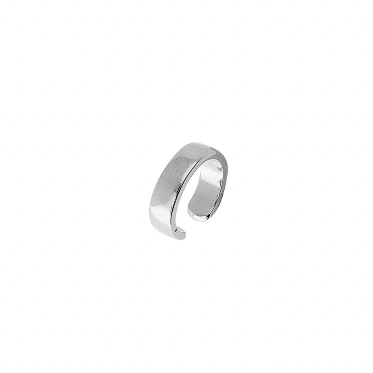 Boucle d'oreille unitaire lisse ajustable – Argent 925 Rhodié | Azuline