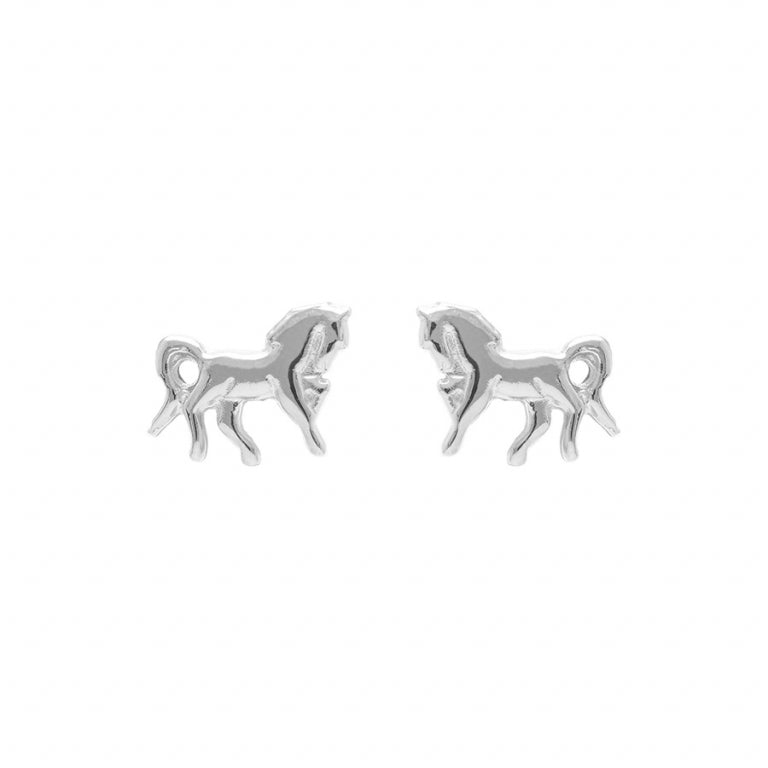 Boucles d’oreilles cheval en argent 925 rhodié