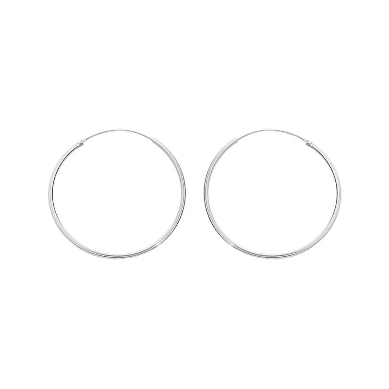 Square Hoop Earrings – Silver | Azuline