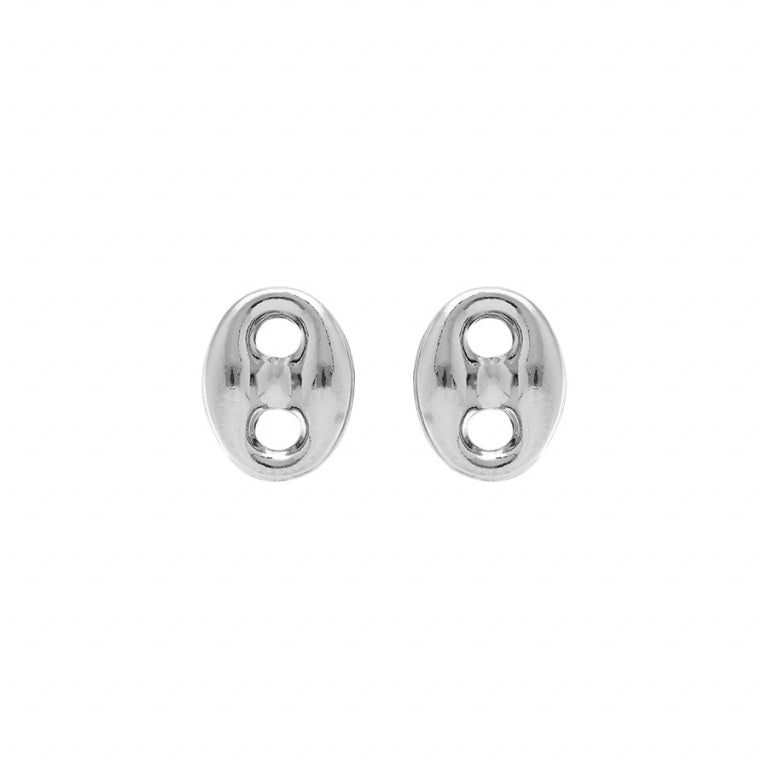 Boucles d’oreilles grain de café en argent 925 rhodié