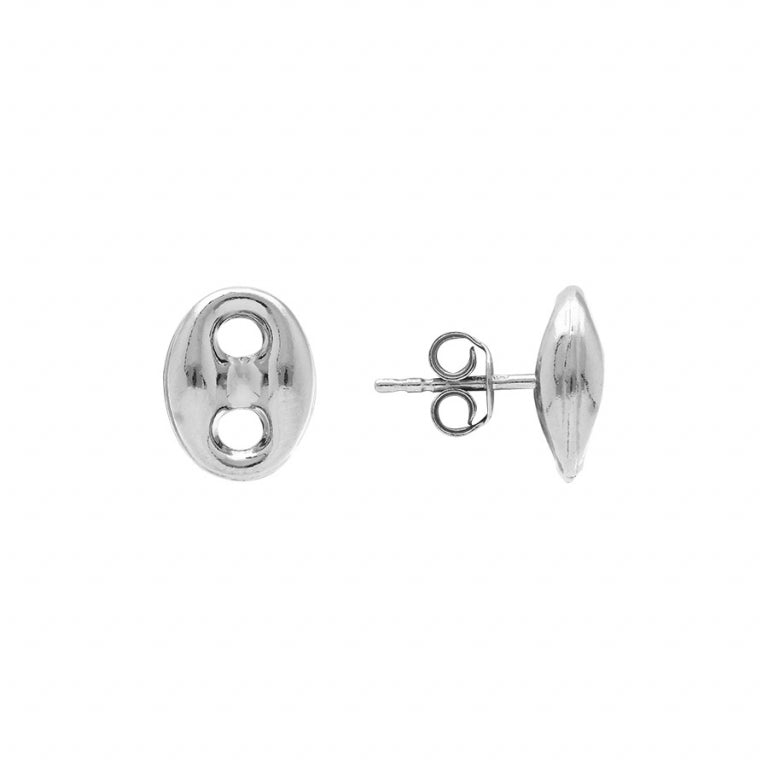Boucles d’oreilles grain de café en argent 925 rhodié