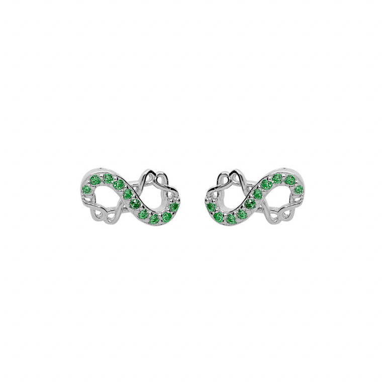 Infinity Earrings – Ασημένια | Azulin