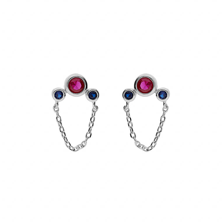 Chainette Earrings – Silver | Azuline