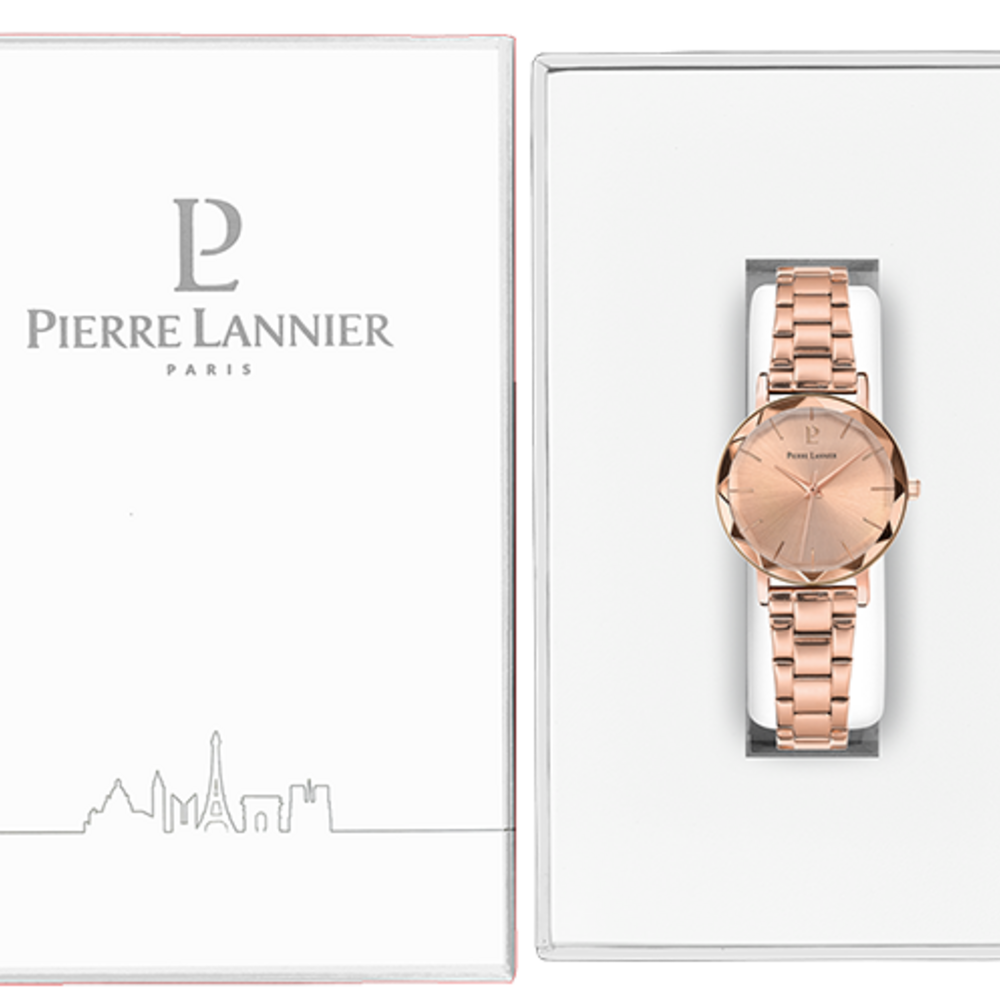 Montre femme Pierre Lannier MULTIPLES 012P958 – cadran doré rose bracelet acier doré rose – vue 3