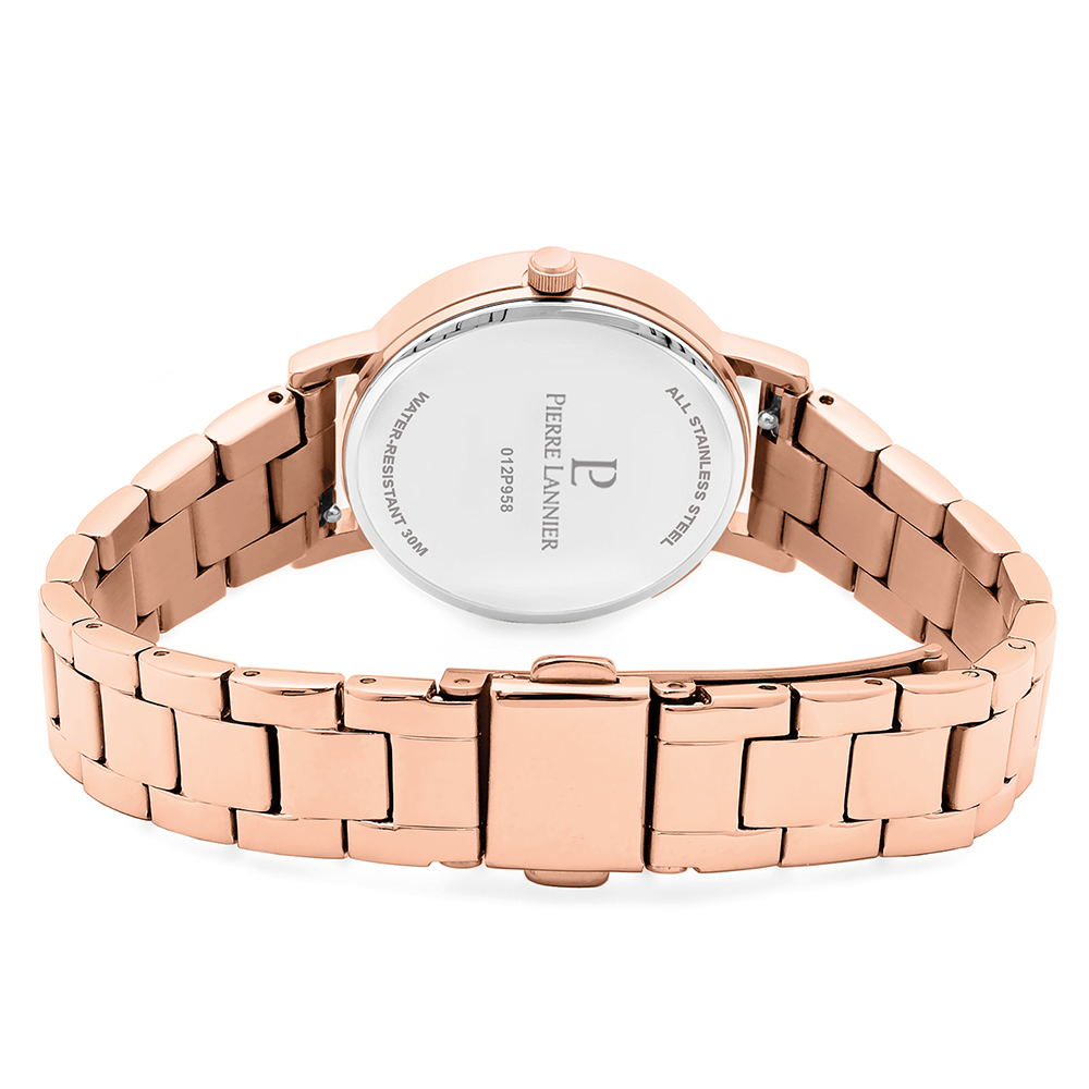 Montre femme Pierre Lannier MULTIPLES 012P958 – cadran doré rose bracelet acier doré rose – vue 5