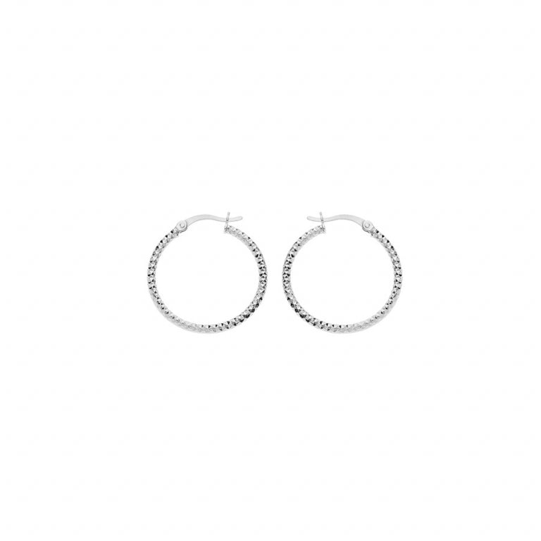 Créoles Fil Diamantée – Argent | Azuline
