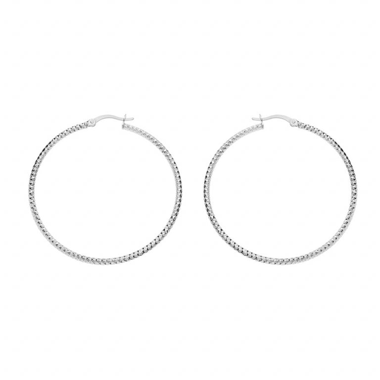 Oorbellen met diamanten draad – zilver | Azulin