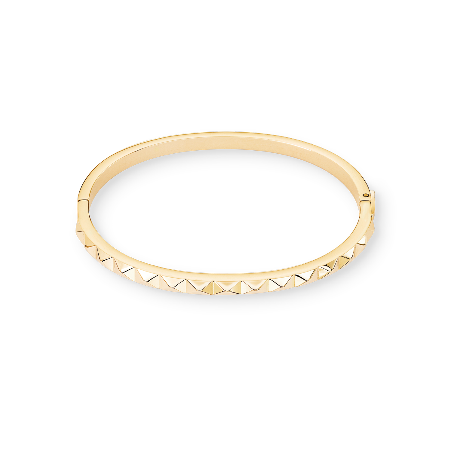 Collection 0135 - Gold - Size M - Bangle Bracelet - Lion Heart 