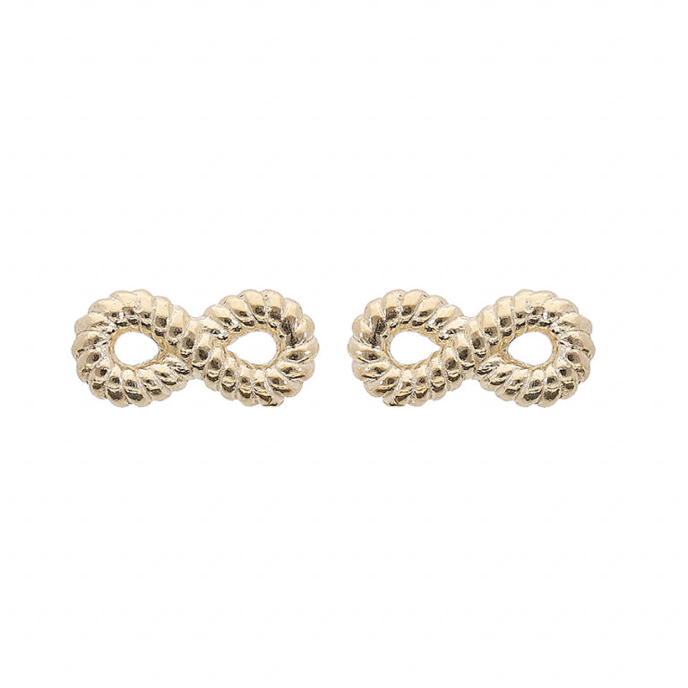 Cercei Twisted Infinity – Argint aurit cu aur fin | Azulin