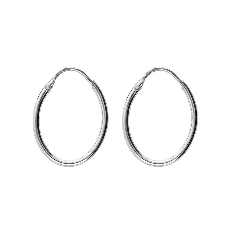 Pendientes Aros Ovalados – Plata | Azuline