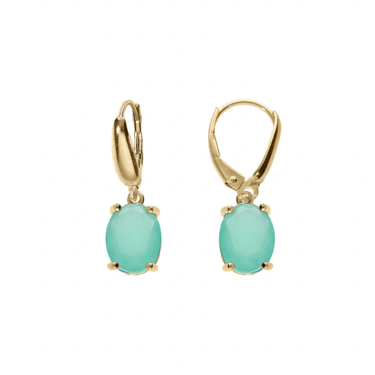 Boucles d’Oreilles Ovale – Argent Doré à l’Or Fin | Azuline