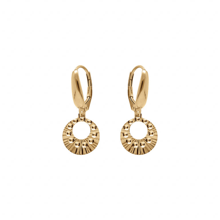 Orecchini a cerchio martellato - Argento dorato con oro fino | Azuline