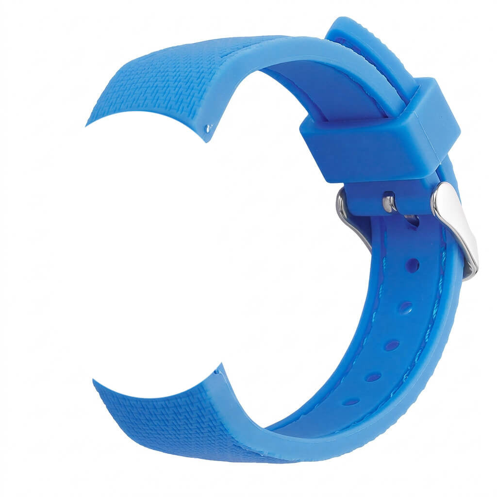 Bracelet de montre Ice-Watch silicone structuré bleu French Blue 17 mm boucle argentée