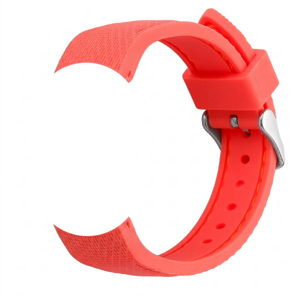 Bracelet de montre Ice-Watch silicone structuré rose Fiery Coral 17 mm boucle argentée