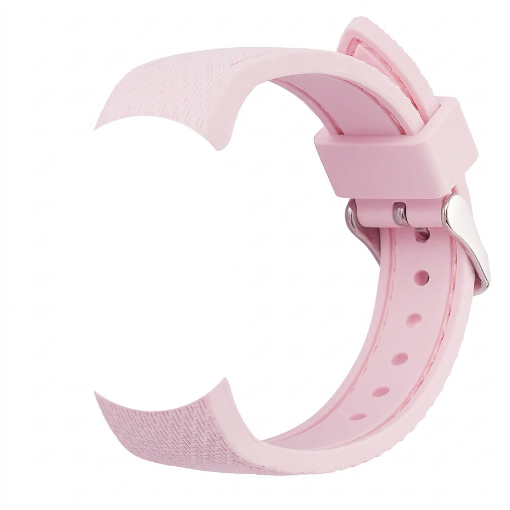 Bracelet de montre Ice-Watch silicone structuré rose Cradle Pink 17 mm boucle argentée