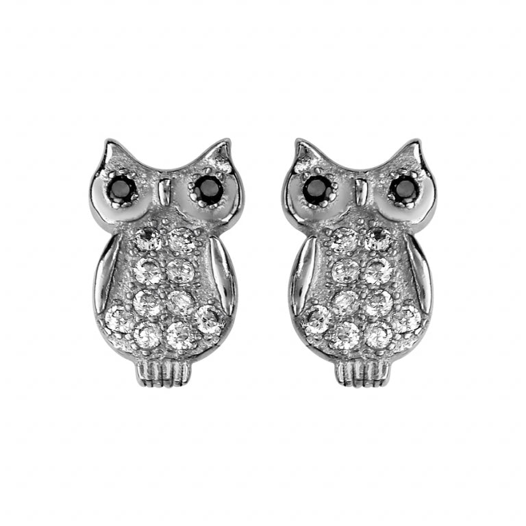 Owl - Silver - Earrings