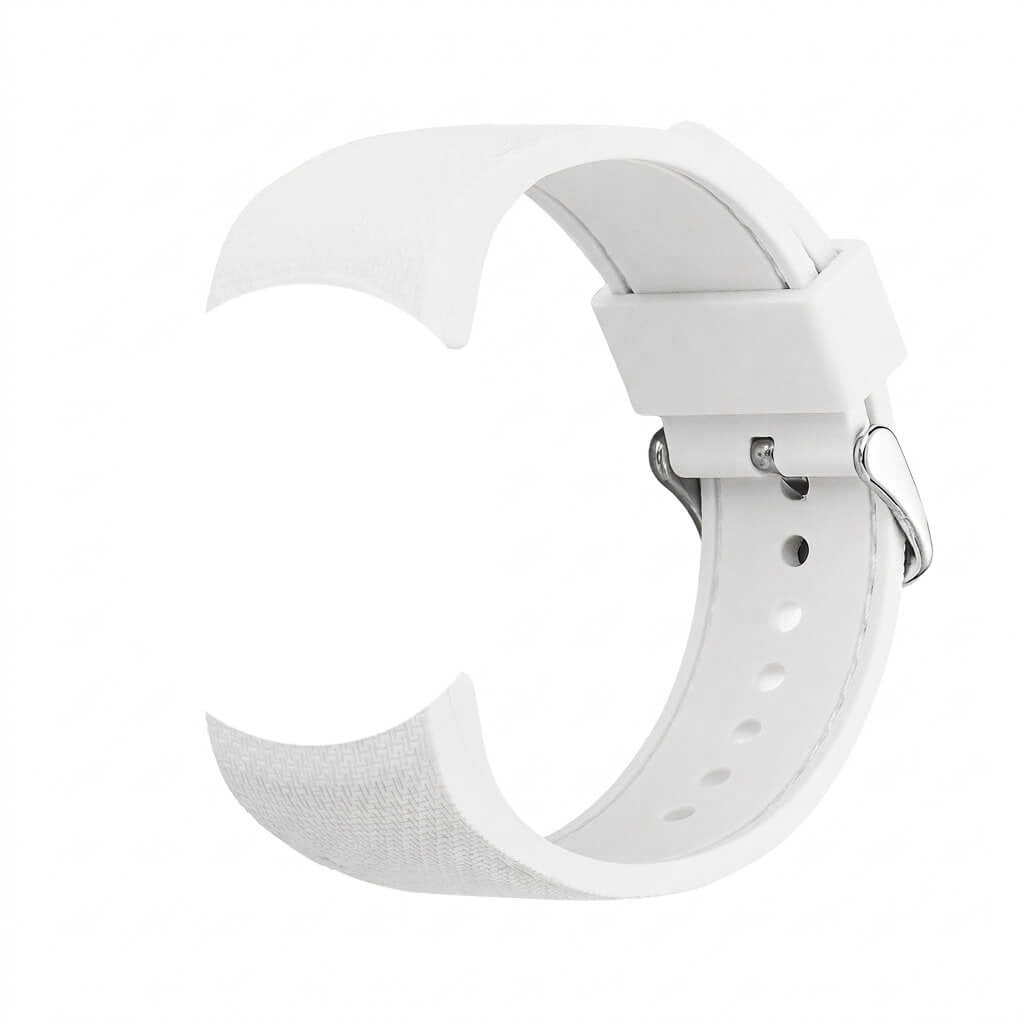 Bracelet de montre Ice-Watch silicone structuré blanc White 17 mm boucle argentée