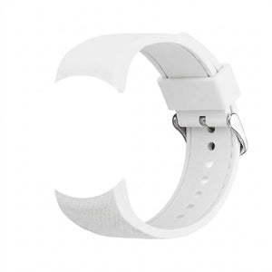 Bracelet de montre Ice-Watch silicone structuré blanc White 17 mm boucle argentée