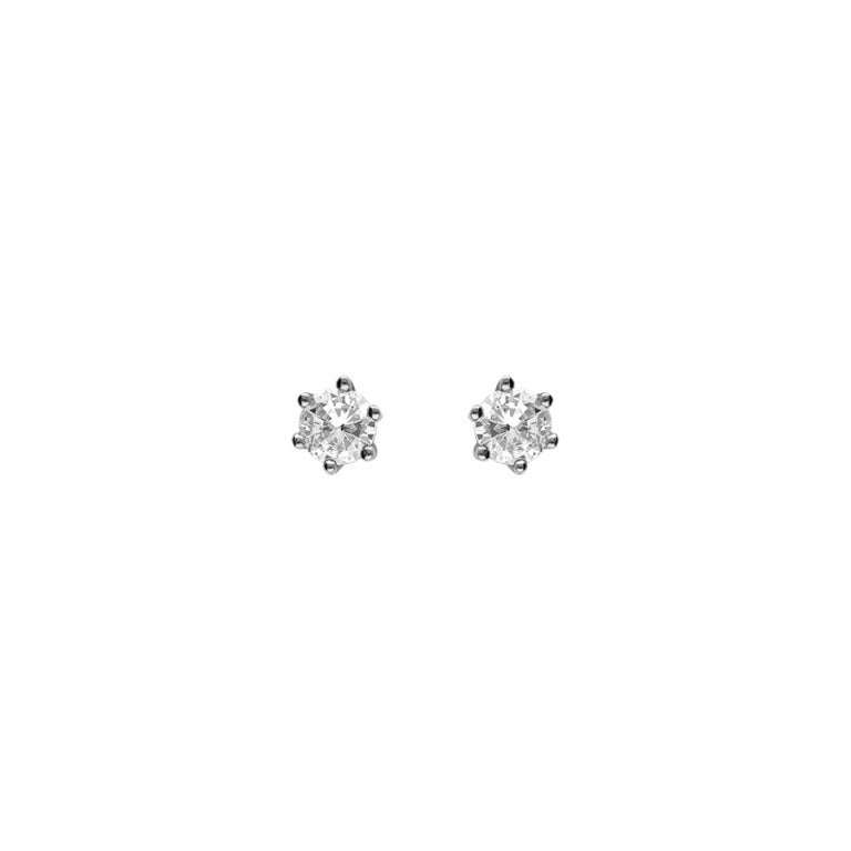 Solitärörhängen – Silver | Azulin