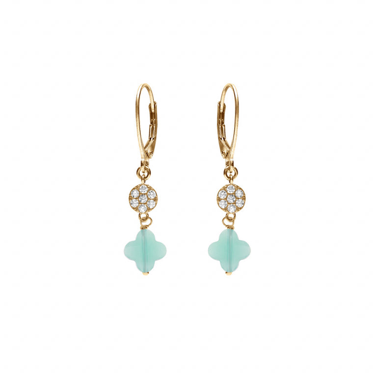 Cercei Clover – Argint Aurit cu Aur Fin | Azulin